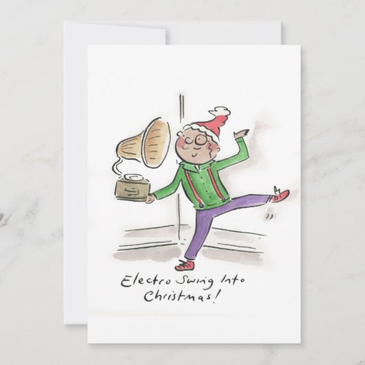 Invitation Electro Swing à Noël (Devant)