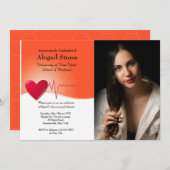 Invitation Electrocardiogramme cardiaque - Inv. (Devant / Derrière)