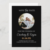 Invitation Electronic Enregistrer le Modèle Date avec photo (Devant / Derrière)