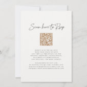 Invitation Élégance Antique Mariage Floral Vintage (Dos)