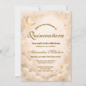 Invitation Élégance au Clair de Lune Quinceañera (Devant)