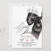 Invitation Elegance Black Bow Bridal Shower (Devant)