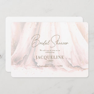 Invitation Elegance Blush Mariage robe Fête des mariées