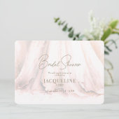 Invitation Elegance Blush Mariage robe Fête des mariées (Debout devant)