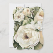 Invitation Élégance bohème Curved Dusty Mariage bleu (Dos)