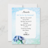 Invitation Élégance BOHO ! Demande de témoin de mariage (Devant)