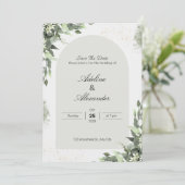 Invitation Élégance botanique Enregistrer la date (Debout devant)