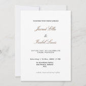 Invitation Élégance classique avec script simple (Devant)