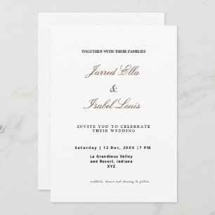 Invitation Élégance classique avec script simple