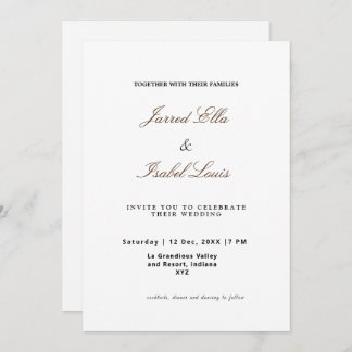 Invitation Élégance classique avec script simple