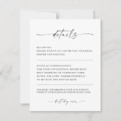 Invitation Élégance Classique Détails de Mariage Moderne Mini (Devant)