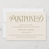 Invitation Élégance classique Reportée Mariage Update Cream (Devant)