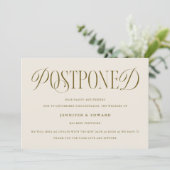 Invitation Élégance classique Reportée Mariage Update Cream (Debout devant)