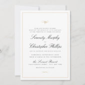Invitation Élégance Classique Script Mariage noir et blanc (Devant)