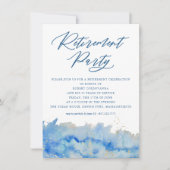 Invitation Élégance côtière Aquarelle Parti de retrait (Devant)