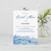 Invitation Elégance côtière Fête des mariées d'aquarelle Peti (Debout devant)