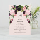 Invitation Élégance dans la Fête des mariées florale Air Blus (Debout devant)