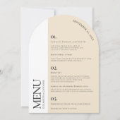 Invitation Élégance d'arche moderne | Menu de mariage (Devant)
