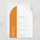 Invitation Élégance d'arche moderne | Menu de mariage (Devant)