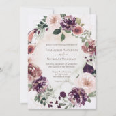 Invitation Élégance d'automne Mariage floral (Devant)