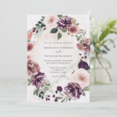 Invitation Élégance d'automne Mariage floral (Debout devant)