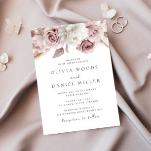 Invitation Élégance de Blush : magnifique Mariage Floral