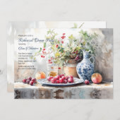 Invitation Élégance de dîner entre amis (Devant / Derrière)