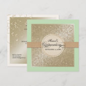 Invitation Elégance de la Cravate noire, Quinceanera à la crè (Devant / Derrière)