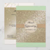 Invitation Élégance de la Cravate noire, Quinceanera à la crè (Devant / Derrière)