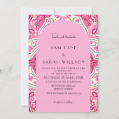 Invitation Élégance de mariage rose esthétique moderne (Dos)