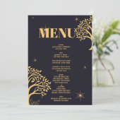 Invitation Élégance de minuit : Mariage bleu foncé (Debout devant)