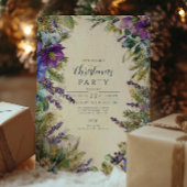 Invitation Élégance de Noël Poinsettia pourpre