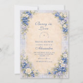 Invitation Élégance de Prairie de Myrtille pour Mariage (Devant)