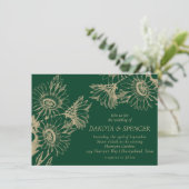 Invitation Élégance des tournesols | Modification de la date (Debout devant)