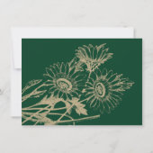 Invitation Élégance des tournesols | Modification de la date (Dos)