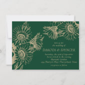 Invitation Élégance des tournesols | Modification de la date (Devant)