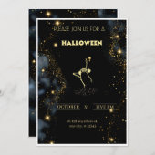 Invitation Elégance dorée - Dévoilez les secrets de la nuit ! (Devant / Derrière)