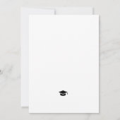 Invitation Élégance du diplôme : Blanc pur et classique (Dos)