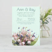 Invitation Élégance du lys des vallées (Debout devant)