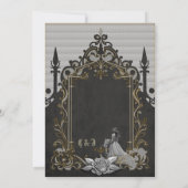 Invitation Elégance en argent et noir. (Dos)