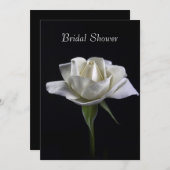 Invitation Élégance en Fête des mariées blanche (Devant / Derrière)