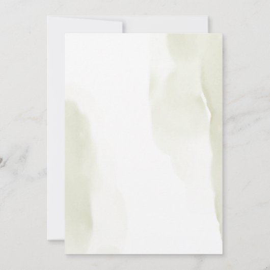 Invitation Élégance en ivoire, or et Mariage vert Invitat (Dos)