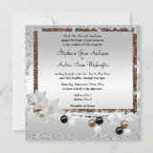 Invitation Élégance Encadrée Mariage (Dos)