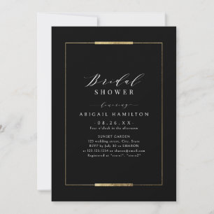 Invitation Élégance encadrée, simple et moderne, pour une dou