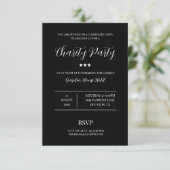 Invitation Élégance et classe Charité Party (Debout devant)
