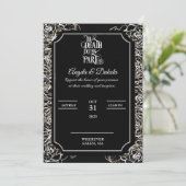 Invitation Élégance Éternelle Jusqu'à la mort Faites-nous par (Debout devant)