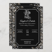 Invitation Élégance Éternelle Jusqu'à la mort Faites-nous par (Devant / Derrière)