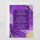 Invitation Élégance Ethérée : Mariage mauve d'inspiration géo (Dos)