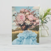 Invitation Élégance éthérique en fleur (Debout devant)