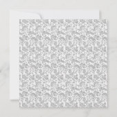 Invitation Élégance Florale Argentée 25e Anniversaire (Dos)